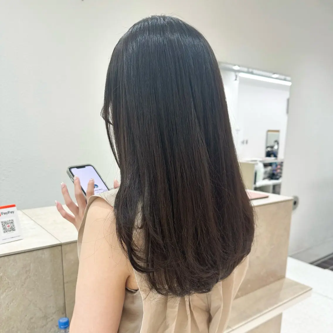 セミロング ヘアカラー 🫧透明感カラー🫧 大橋美優のヘアスタイル