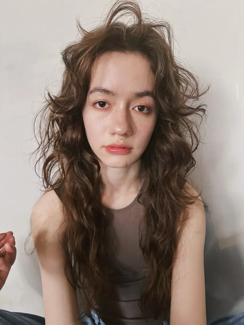 ロング カット ヘアカラー 前野 日奈のヘアスタイル