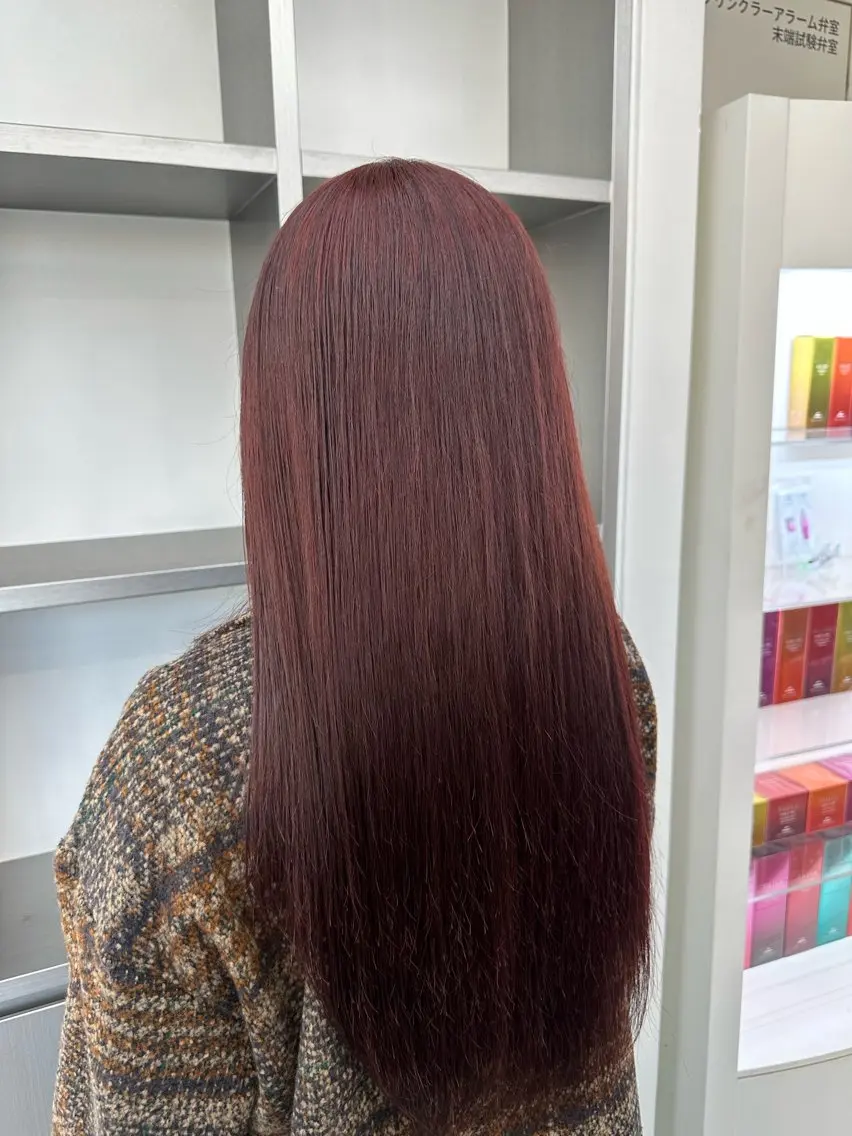 セミロング カラー パーマ ヘアアレンジ 暖色💖ツヤ髪💖 masae🌼のヘアスタイル