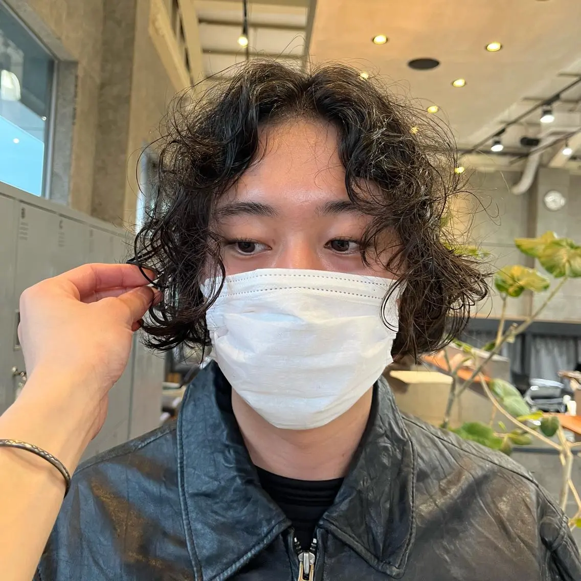 ミディアム カラー カット ヘアカラー パーマ ボブ/レイヤー/ ハッシュカット/河内のヘアスタイル