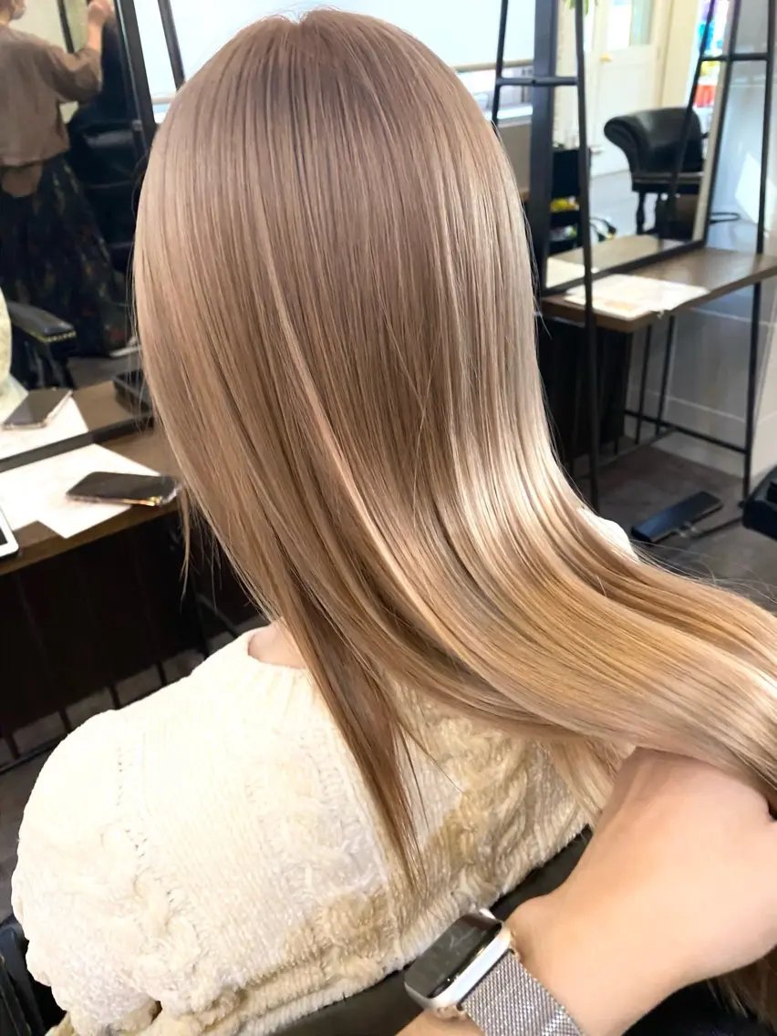ロング カット ヘアカラー トリートメント 💖透明感カラー HAYATO💖のヘアスタイル