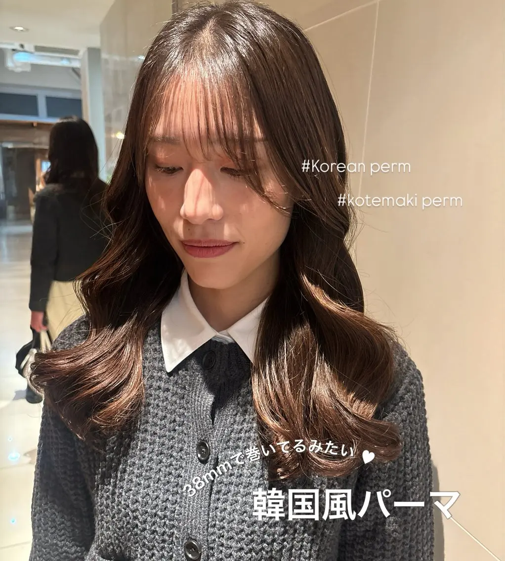 【2回目以降はこちら🩷】🇰🇷韓国風🇰🇷カット➕コテ巻きパーマ🪄🎀(デジタルパーマ)の写真