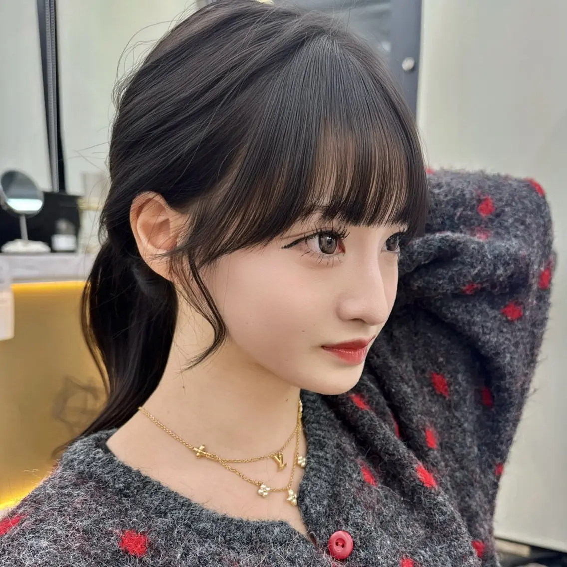 ロング カット ヘアカラー トリートメント 本田 奈穂美のヘアスタイル