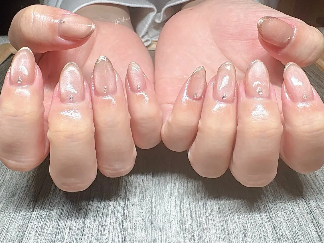 ネイル ジェルネイル マグネットネイル オフィスネイル スカルプネイル シンプルネイル T&A nailのネイルデザイン