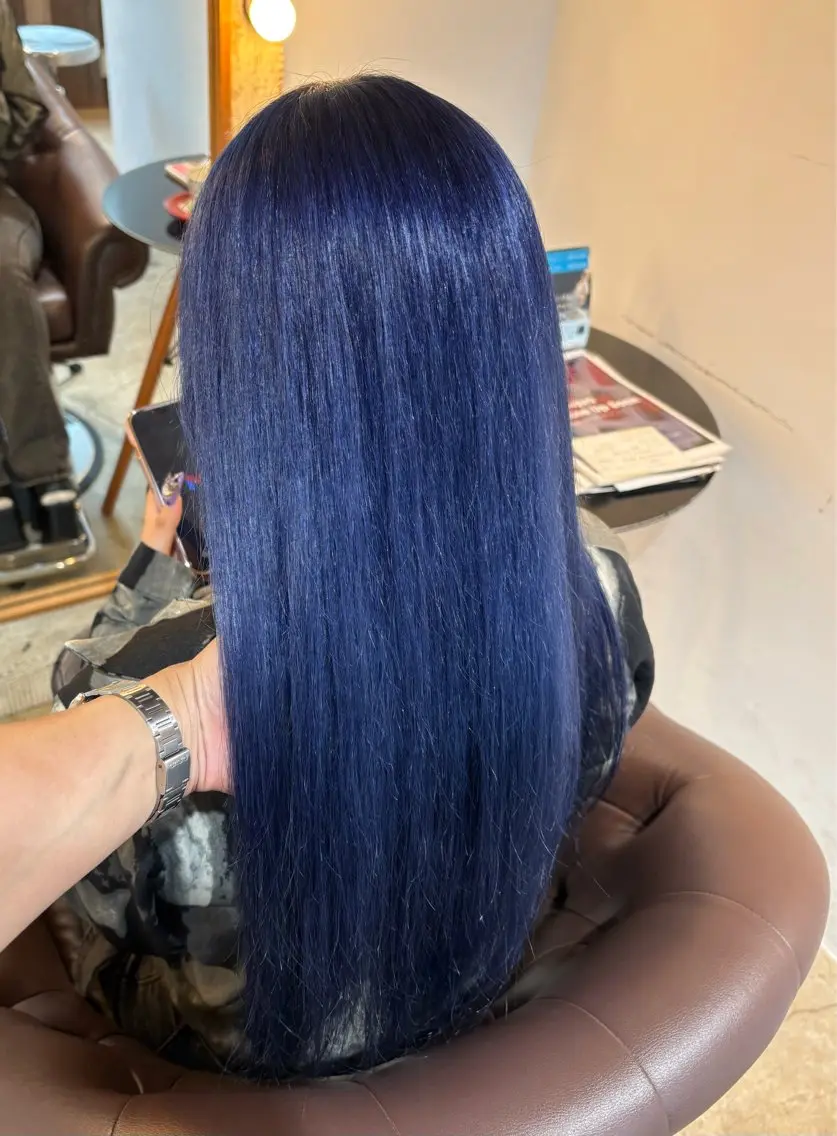 ロング カラー ブルーカラー ブルーラベンダー ラベンダーカラー 内田 尚希のヘアスタイル