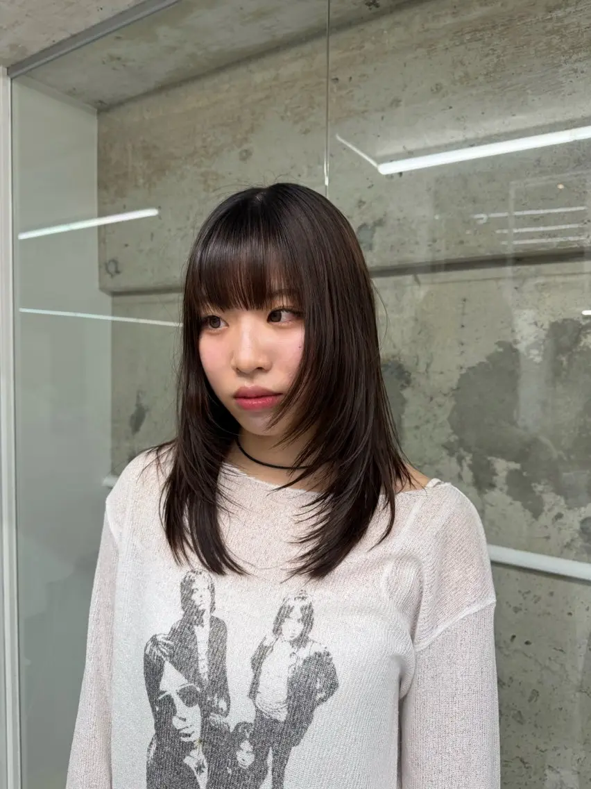 ロング ハイレイヤー レイヤーカット 小顔カット eto/ sona🪡のヘアスタイル