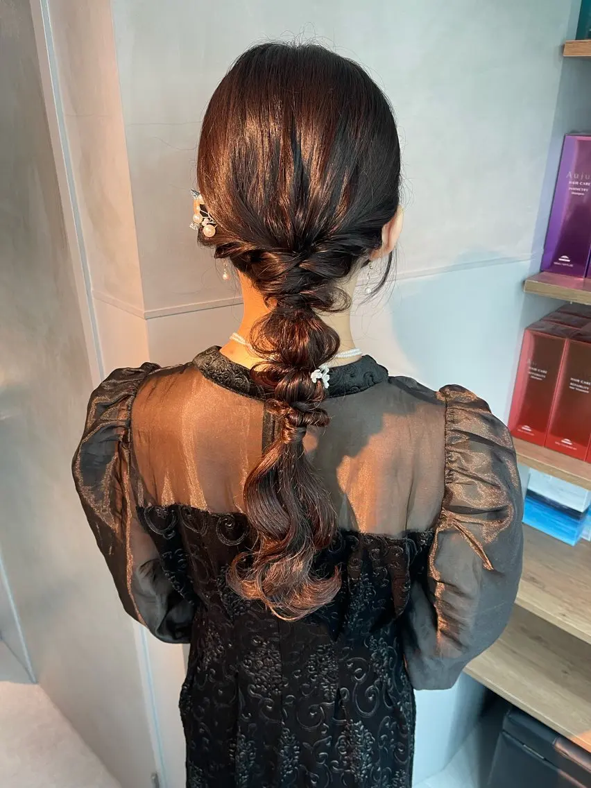 ヘアアレンジ ヘアセット 透明感カラー💎 アレンジ🩰Rimiのヘアスタイル