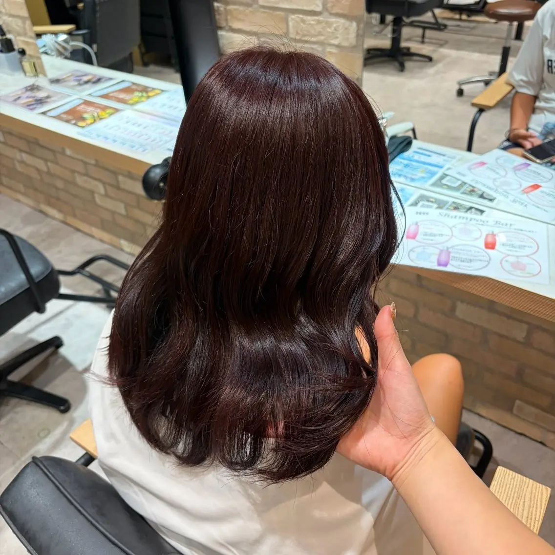 カラー レッドカラー ヘアカラー 透明感 カラー/ shoのヘアスタイル