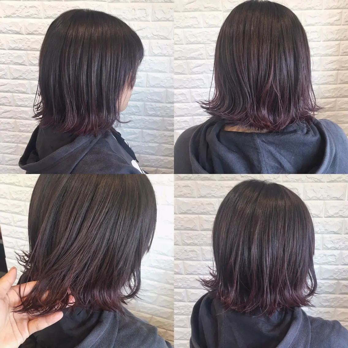 ミディアム カラー ヘアアレンジ ブリーチ ハイトーンカラー ピンクカラー バイオレットカラー 🌿‬ ܸAir 透明感🌱西村知佳のヘアスタイル
