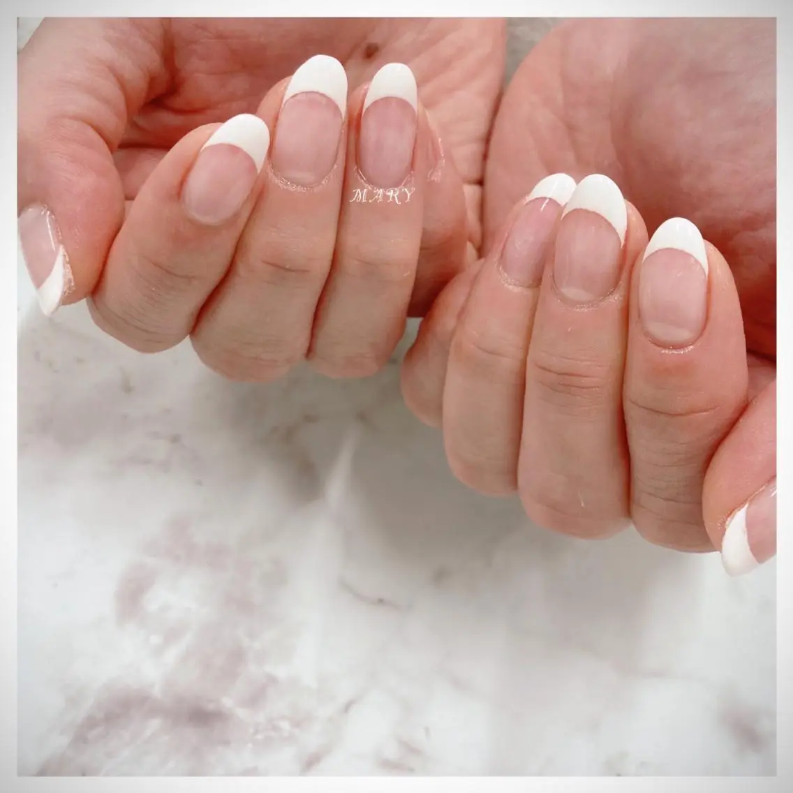 ネイル フレンチネイル ニュアンスネイル シンプルネイル ハンドネイル Mary nail .narumiのネイルデザイン