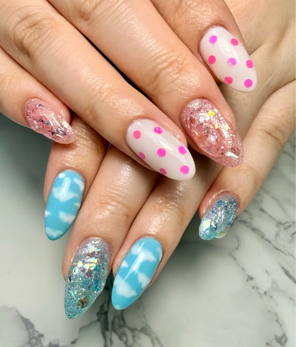ネイル アートネイル チークネイル フラッシュネイル フラッシュマグ フレンチネイル Mai’s nailのネイルデザイン