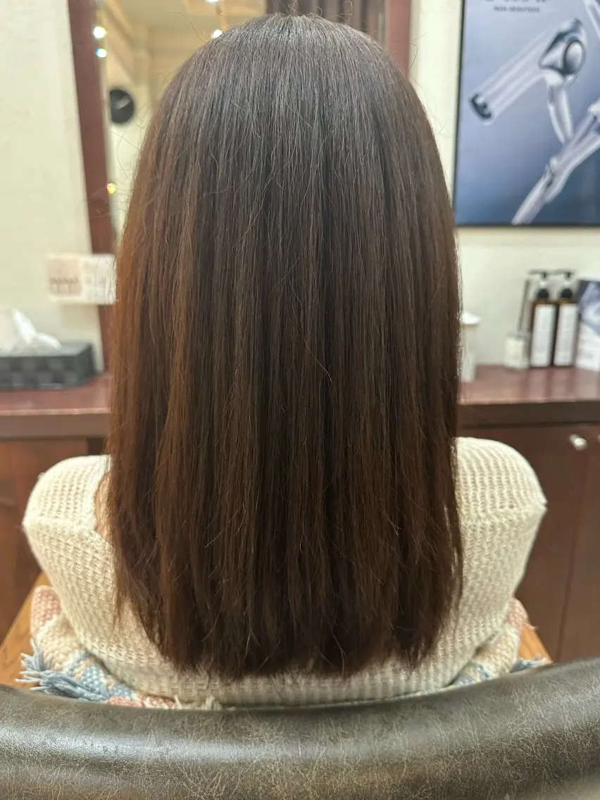 ミディアム 我満 宏映のヘアスタイル