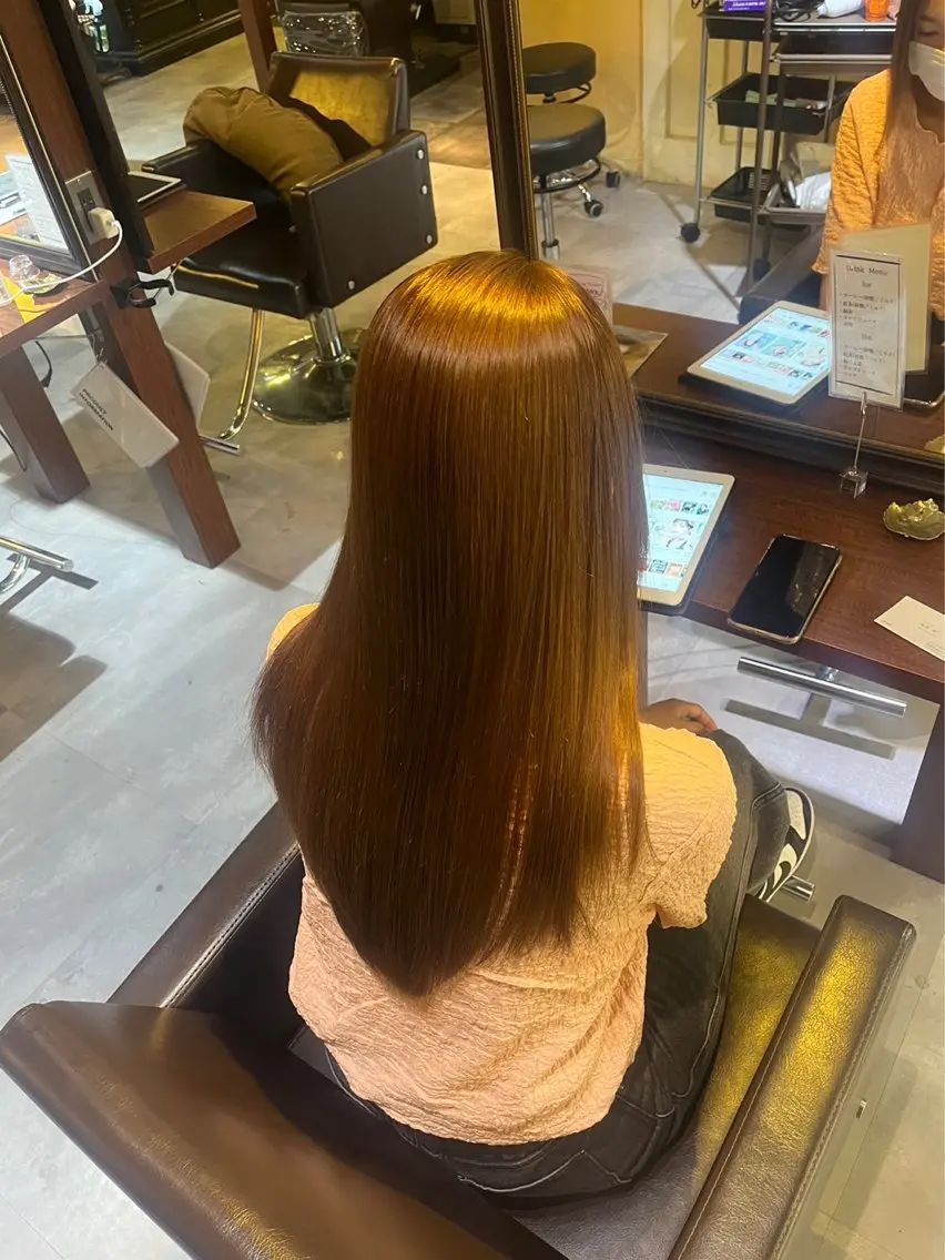 ロング カラー パーマ カット 縮毛矯正 トリートメント 🫧透明感カラー 🫧しほのヘアスタイル