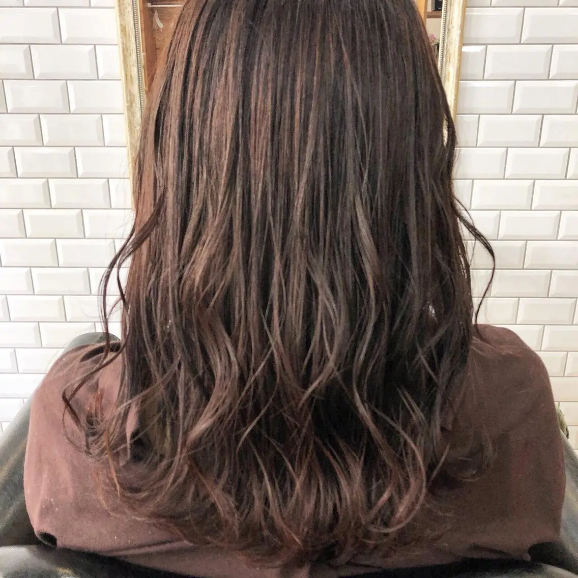 セミロング カラー 橋本 敬介のヘアスタイル