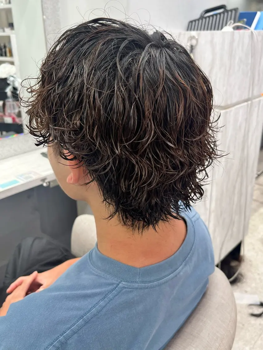 パーマ メンズ カット パーマ 🍐シャドウパーマ メンズ特化/守岡🍐のヘアスタイル