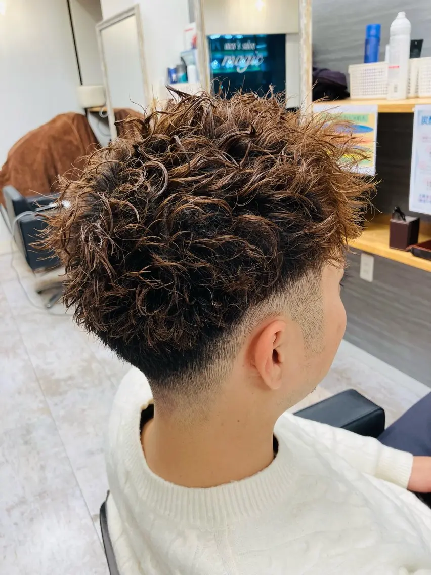 パーマ メンズ カット パーマ メンズ特化/パーマ/ フェードWATARUのヘアスタイル