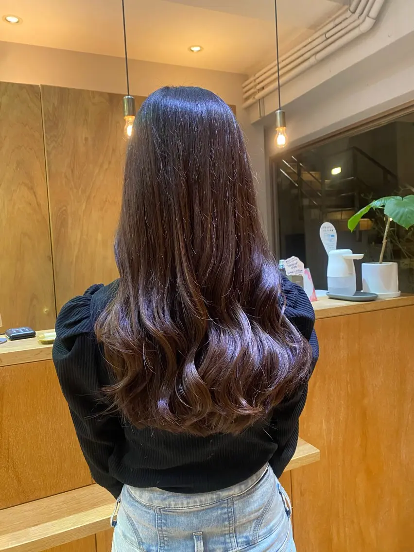 セミロング セミロングパーマ カット パーマ 大人可愛い♡コテ巻き パーマ🌼杉田 萌恵のヘアスタイル