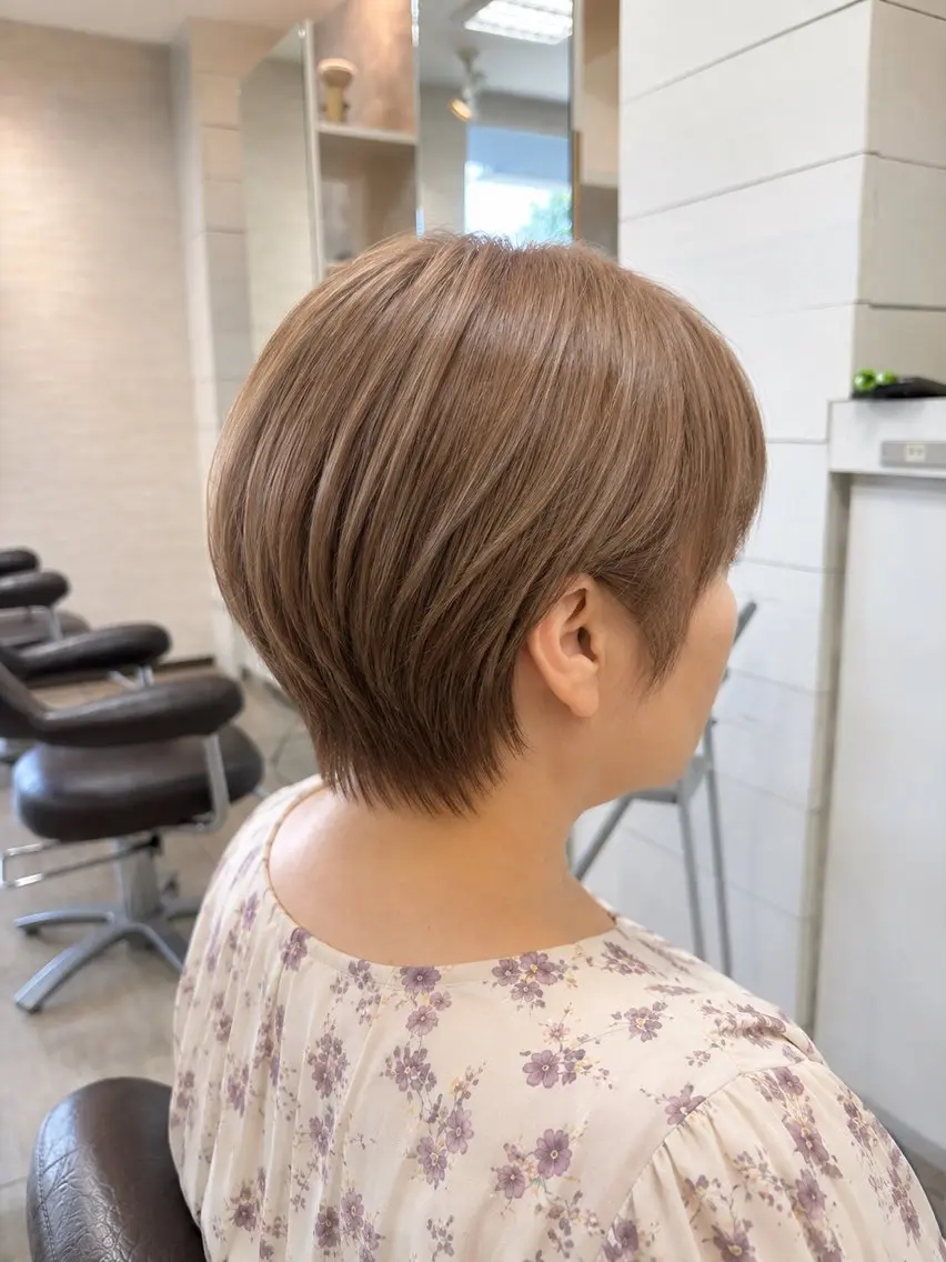 似合わせカット+明るい白髪染め¥13,200〜の写真
