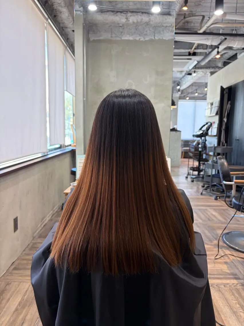 ロング 髪質改善 縮毛矯正 トリートメント 縮毛矯正 La fith 新田のヘアスタイル