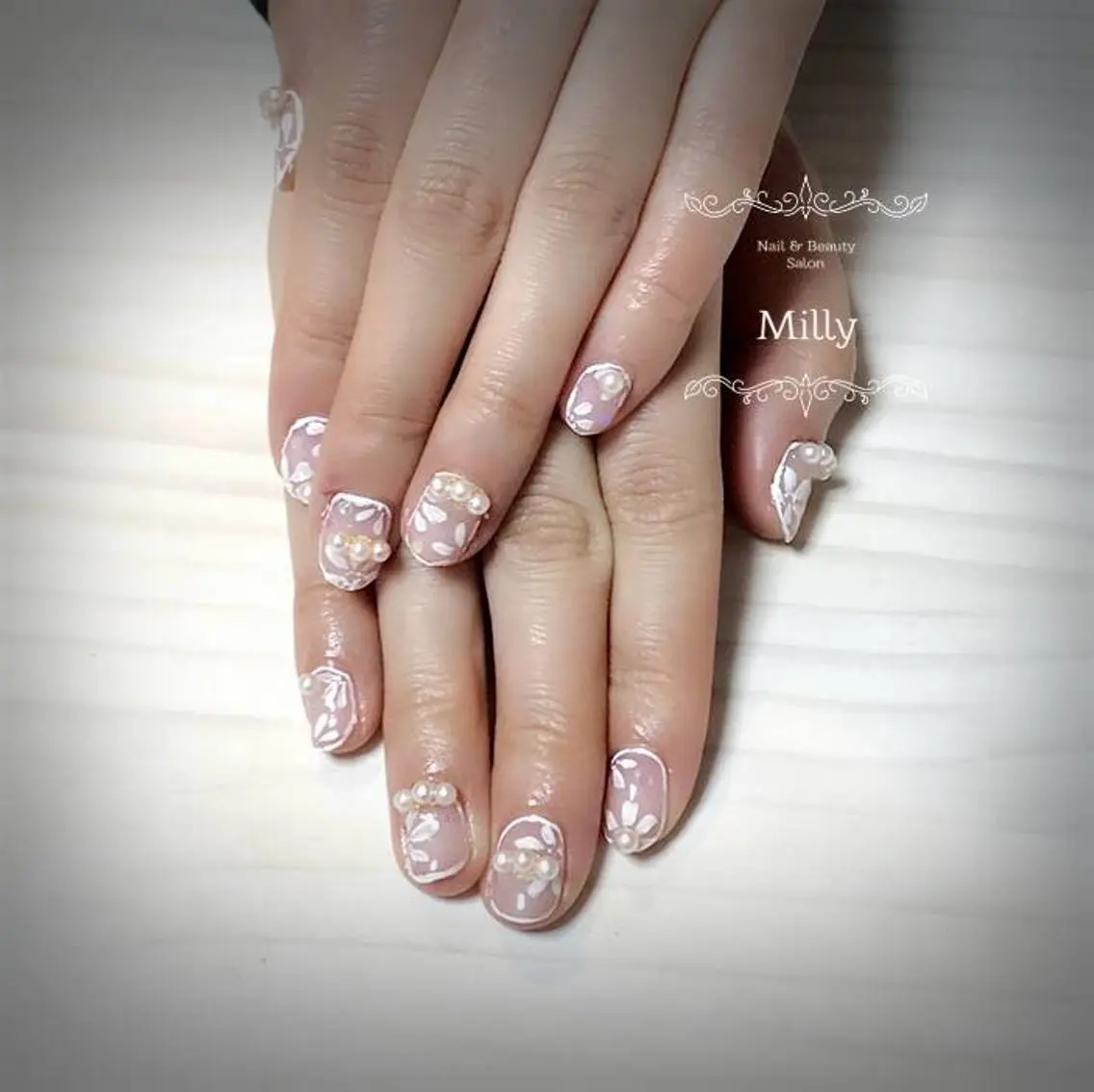 ネイル ラメ(グリッター) ピンク milly nail （予約担当)のネイルデザイン