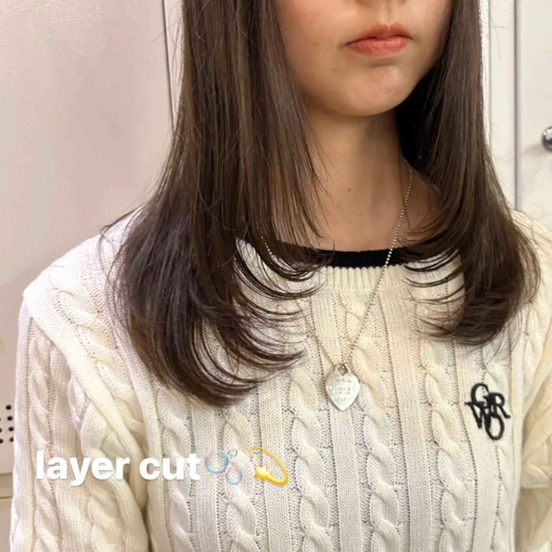ロング 🌷ラベンダーピンク 顔まわり🌷ねいろのヘアスタイル