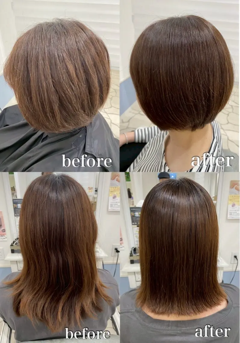 セミロング やない ともみのヘアスタイル