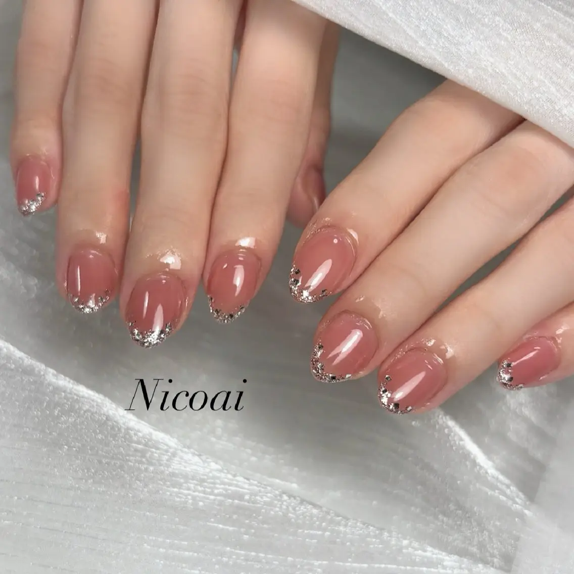 ネイル フレンチネイル ジェルネイル 春ネイル NailSalon Nicoaiのネイルデザイン