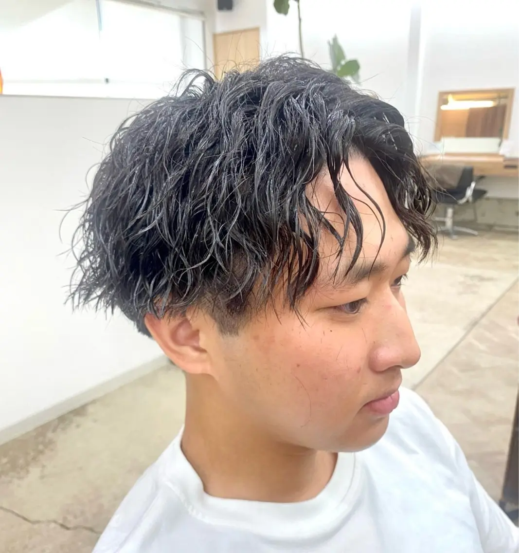 パーマ メンズ 山田 誠也のヘアスタイル