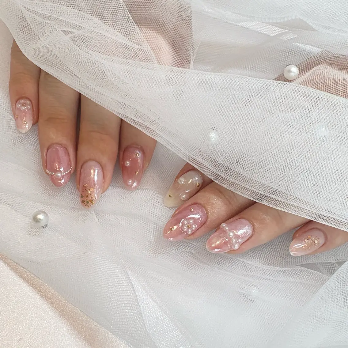 ネイル ニュアンスネイル ピンク Luxe 燕三条店 Miinaのネイルデザイン