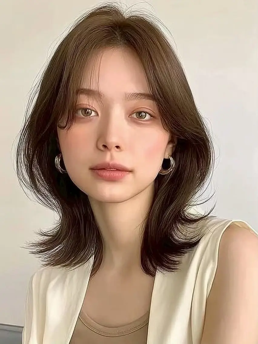 ミディアム カラー 神田 絢飛のヘアスタイル
