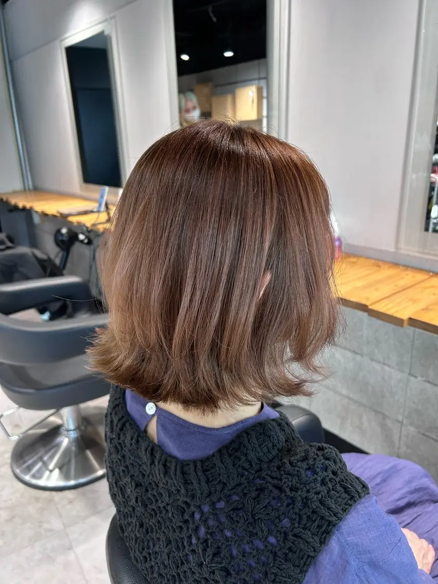セミロング ヘアカラー トリートメント ヘッドスパ レイヤーStyle 🪽菜々実のヘアスタイル