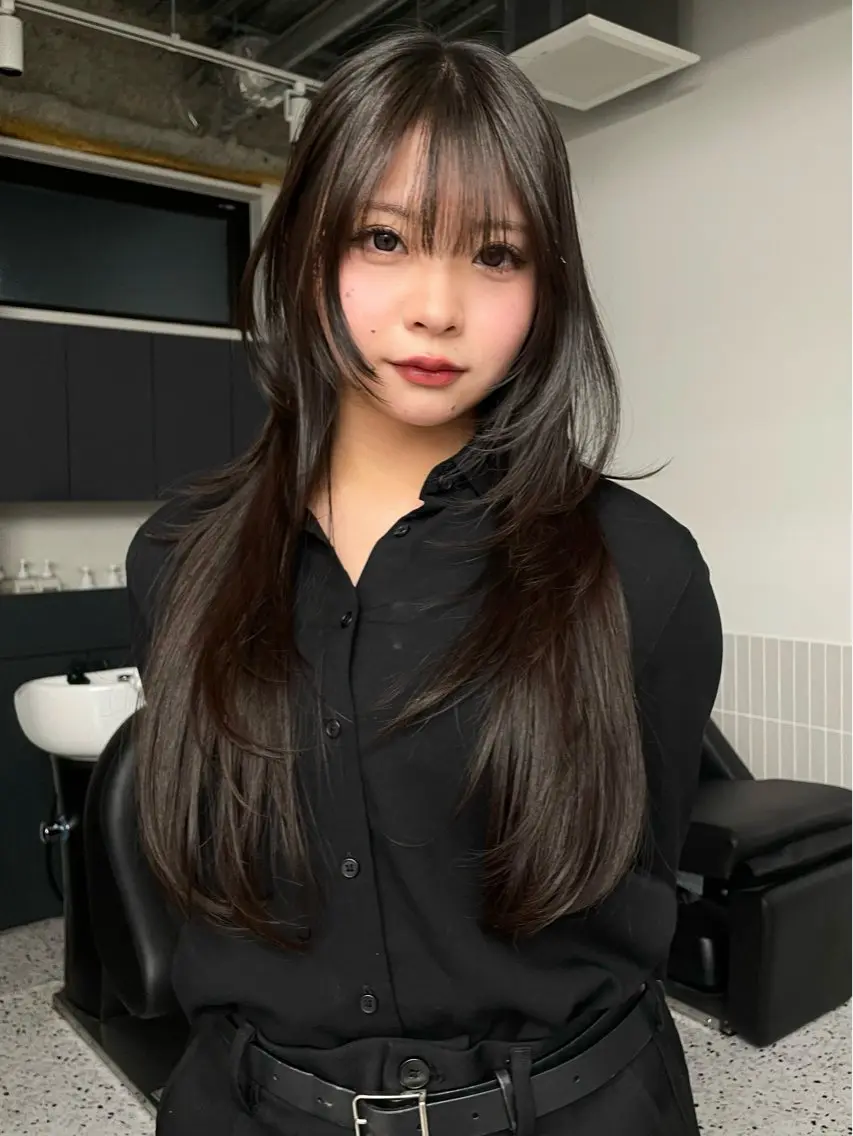 ロング デザインカット ハッシュカット レイヤーカット stén/kana /レイヤーカットのヘアスタイル