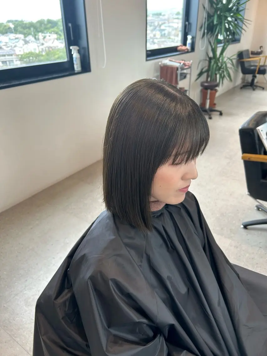 ミディアム カラー Agu peachのヘアスタイル