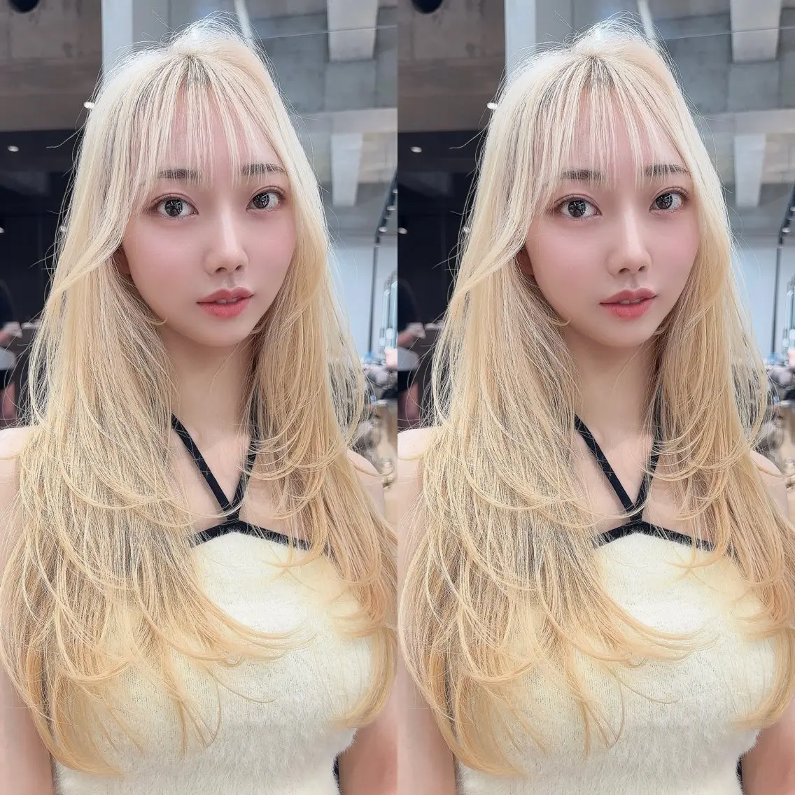 ロング カラー ベージュカラー ブリーチ 透明感カラー ブリーチなしカラー 髪質改善 カット ヘアカラー トリートメント ✨髪質改善特化✨副 店長椎葉信乃介のヘアスタイル