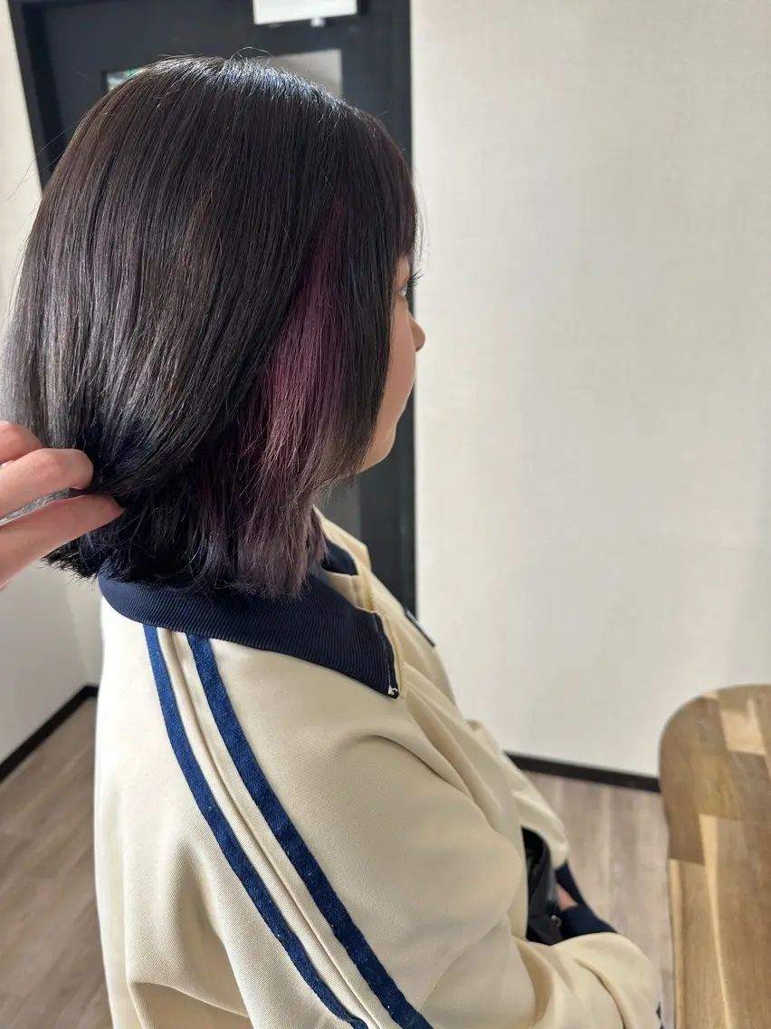 ミディアム カラー インナーカラー ふわりhair💭 emo.中澤慶のヘアスタイル
