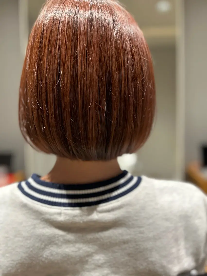 ショート 切りっぱなしボブ ボブ トリートメント カット ぱっつんボブ/ 可愛いを作る/YUIのヘアスタイル
