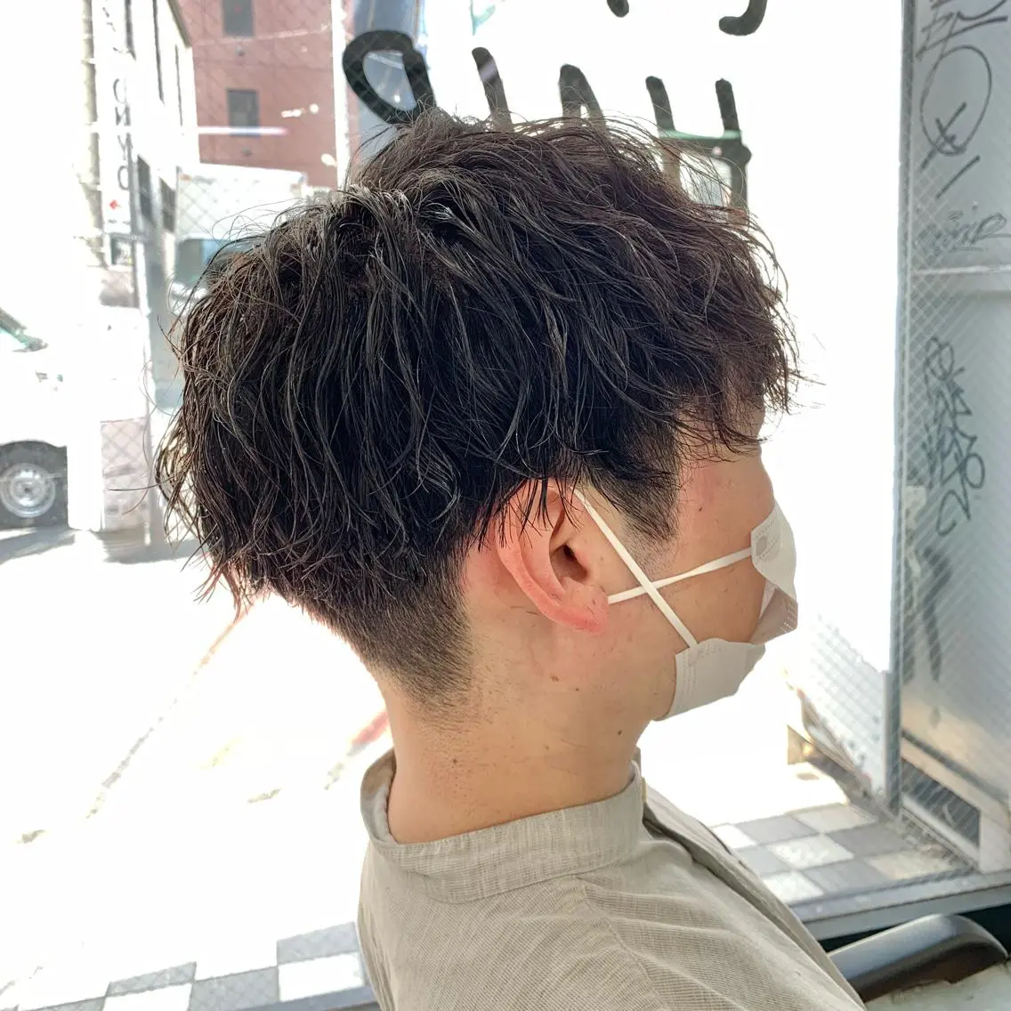ショート パーマ メンズ カット パーマ メンズ特化美容師/ 藤戸 椋のヘアスタイル