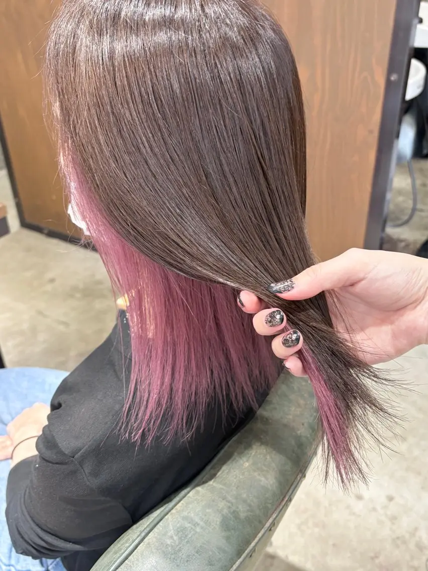 ミディアム pins 🦋sakiのヘアスタイル