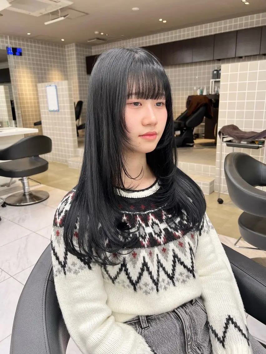 ロング カラー パーマ ヘアアレンジ メンズ 上品＆韓国風 🥀海心🥀のヘアスタイル