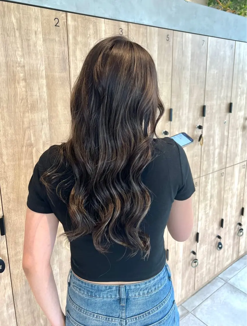 ロング カラー ヘアアレンジ ヘアカラー さとう あおいのヘアスタイル