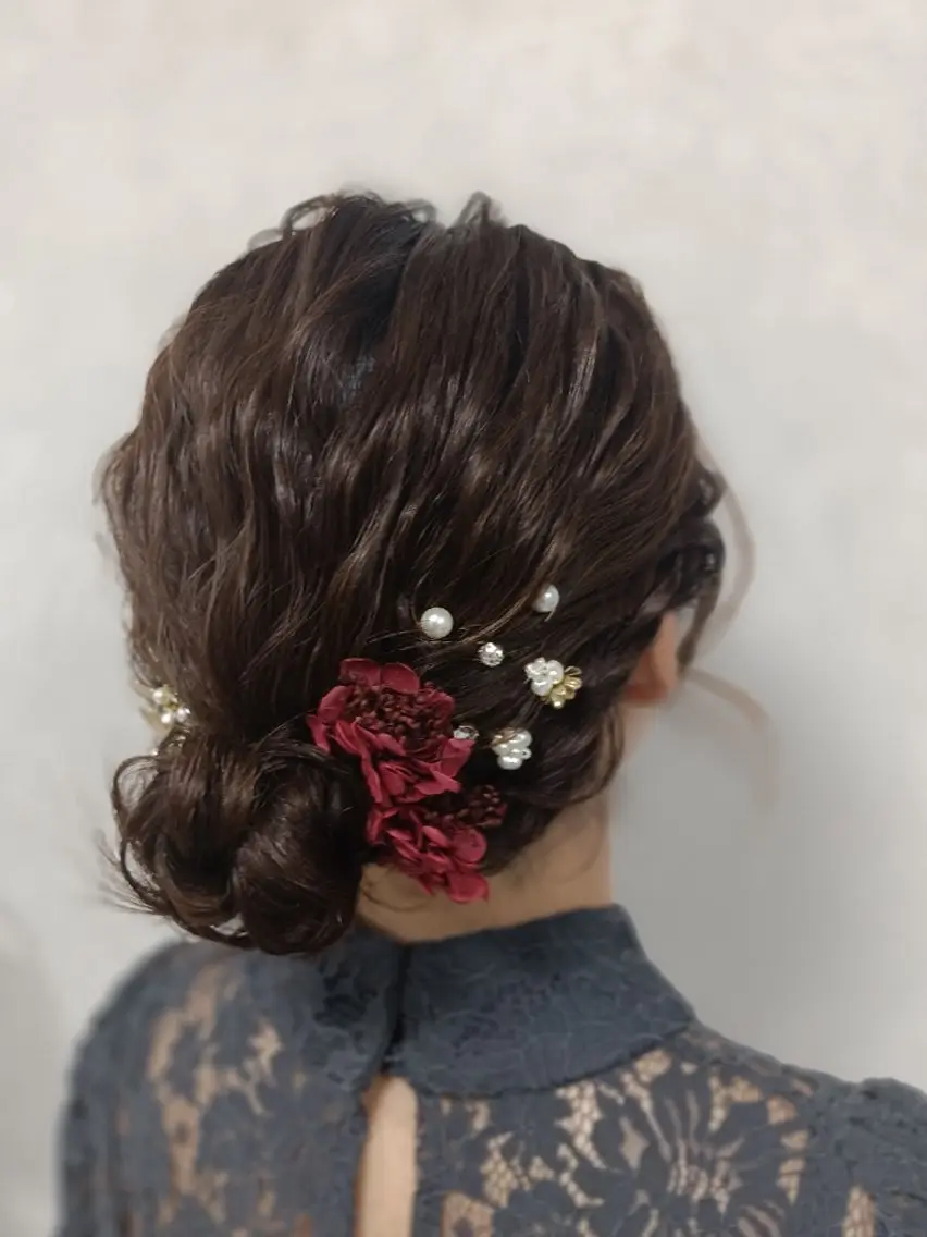 セミロング ヘアアレンジ ボブ ヘアセット/髪質改善 /カラー/TADOのヘアスタイル