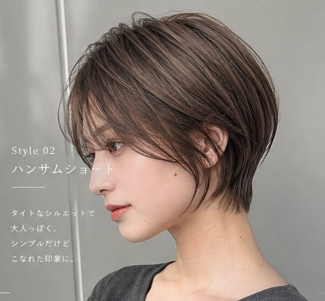 ショート カラー ショートボブ ボブ くびれヘア ショートヘア 無料募集/大人可愛い ショートカット 日向のヘアスタイル
