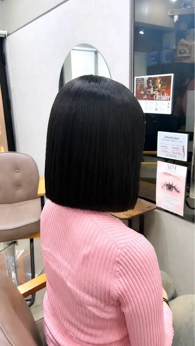 ショート カラー ヘアカラー 縮毛矯正 トリートメント 天神/ハイトーン/艶 カラー/Miharuのヘアスタイル