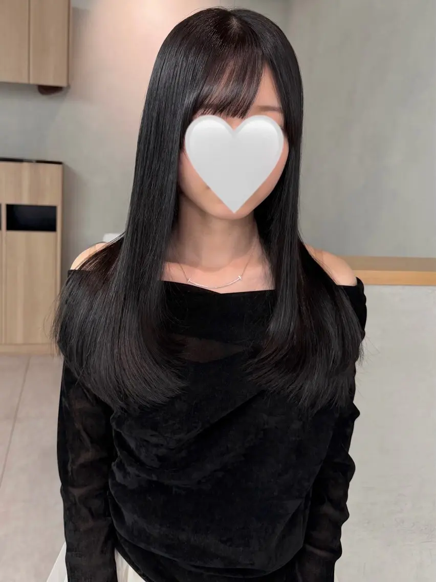 ロング カラー ケアカラー ディープラベンダー ラベンダーカラー 髪質改善 トリートメント カサイ ミユのヘアスタイル