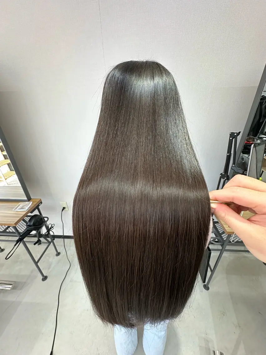 ロング カラー 縮毛矯正 トリートメント 髪質改善専門 いしだあきひろのヘアスタイル