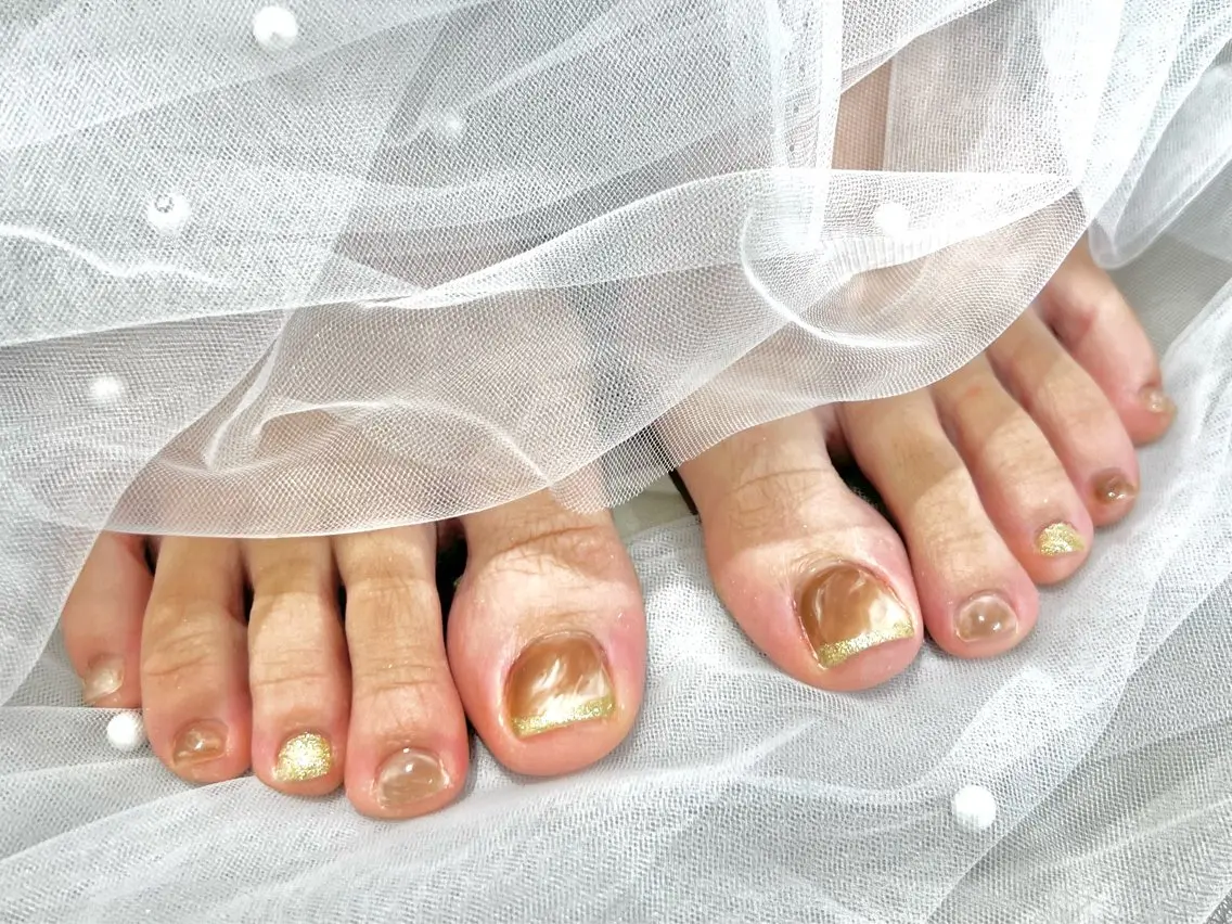 持ち込みデザインok!フットネイル75分【オフ無し】の写真