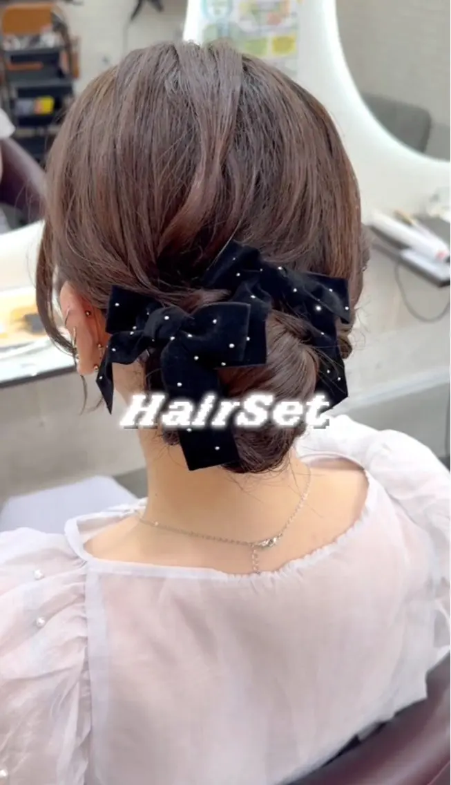 ロング ヘアアレンジ ヘアセット 田子 美波のヘアスタイル