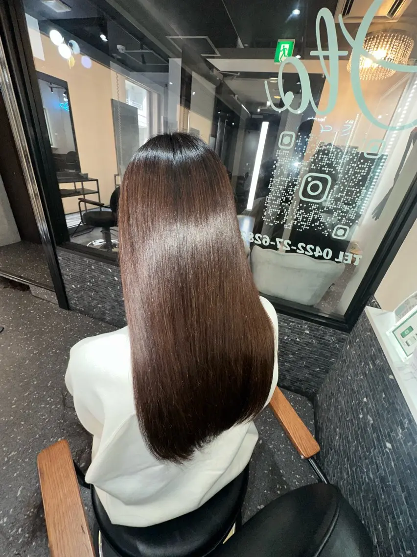 ロング パーマ カット 縮毛矯正 トリートメント 髪質改善⭐️縮毛矯正 中野⭐️Rinaのヘアスタイル