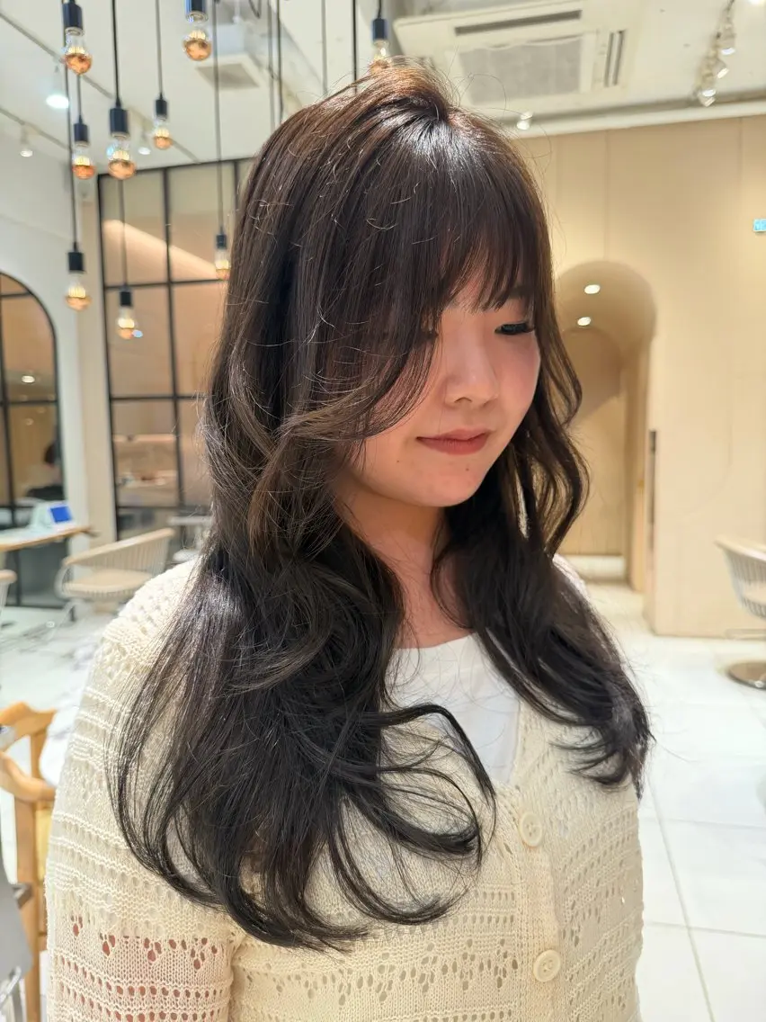 ロング カラー カット ヘアカラー みか/無料ショー トカット🐈のヘアスタイル
