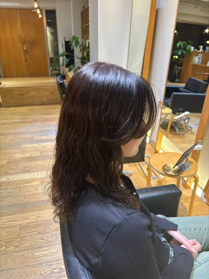 パーマ 透明感カラー🩵 かのは🐰🪽のヘアスタイル